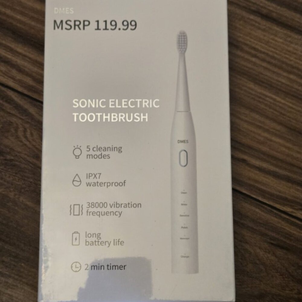 DMES New Sealed Sonic Electric Toothbrush DY-640 White 5‎ Modes IPX7 38000 VPM